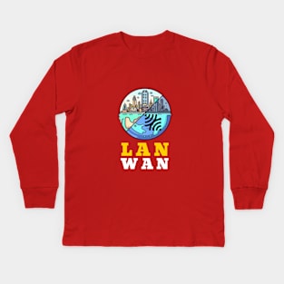 LAN/WAN Kids Long Sleeve T-Shirt